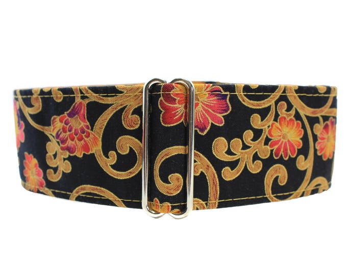 Black and Gold Martingale Collar 2 Inch Martingale Collar Etsy