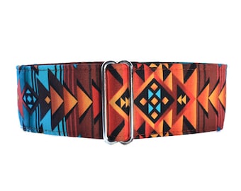 Tribal Martingale Collar, Tribal Dog Collar, Wide Dog Collar, Aztec Martingale Collar, Southwest Martingale, Aztec Dog Collar, Large Dog