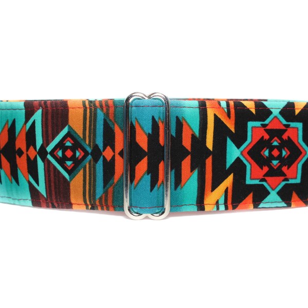 Tribal Martingale Collar, Tribal Dog Collar, Wide Dog Collar, Aztec Martingale Collar, Southwest Martingale, Aztec Dog Collar, Large Dog