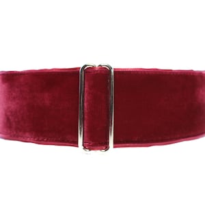 Velvet Martingale Dog Collar, Burgundy Martingale Collar, Velvet Dog Collar, 2 Inch Martingale Dog Collar Greyhound, Christmas Martingale