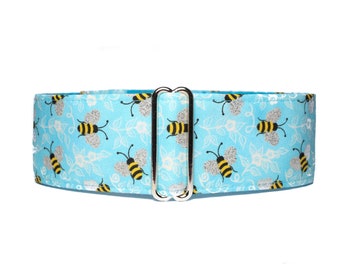 Aqua Martingale Dog Collar, Easter Martingale Collar, Bumble Bee Martingale Collar, Extra Large Martingale Collar