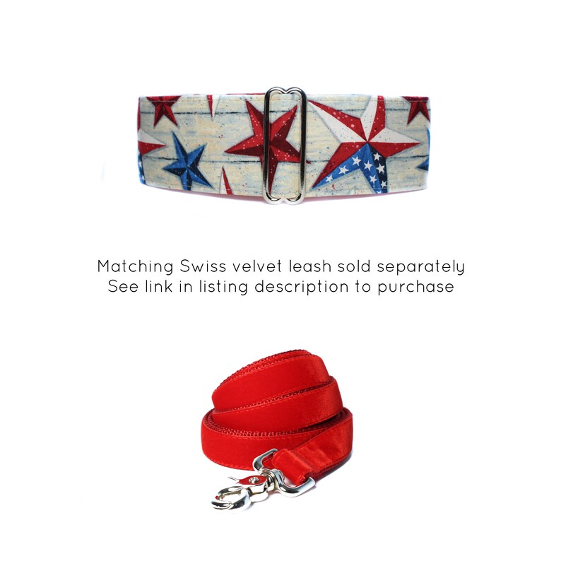 Martingale Dog Collar American Flag, Memorial Day Martingale Collar, 4th of July Dog Collar, Independence Day image 2
