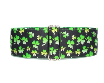 St. Patricks Martingale Dog Collar, Shamrock Martingale Collar, St. Patricks Dog Collar, Shamrock Dog Collar