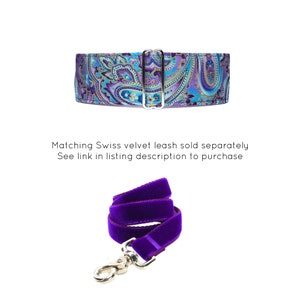Purple Paisley Martingale Collar, 2 Inch Martingale Collar, Paisley Martingale Collar, Paisley Dog Collar, Purple Dog Collar image 5