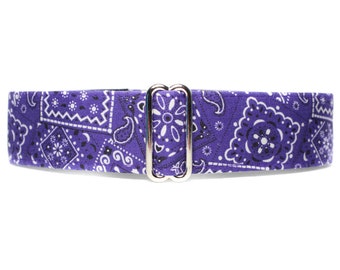 Purple Martingale Dog Collar 1.5 Inch, Bandana Martingale Collar, Purple Dog Collar, Bandana Dog Collar