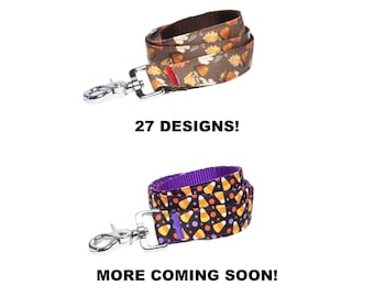 Custom Fabric Leash, 27 Designs, 4, 5, 6 Feet Length, Premium Trigger Clip