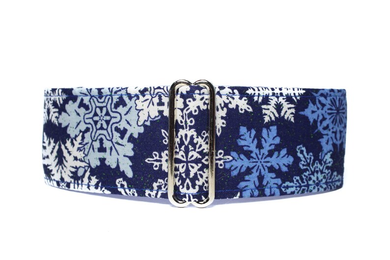 Christmas Martingale Dog Collar, Snowflake Martingale Collar, Christmas Dog Collar, Snowflake Dog Collar Martingale 2 Inch