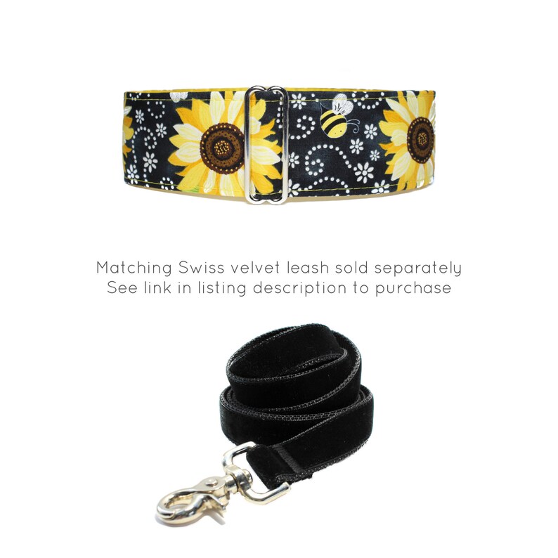 Fall Martingale Dog Collar, Sunflower Martingale Collar, Fall Dog Collar, Extra Large Martingale Collars image 3