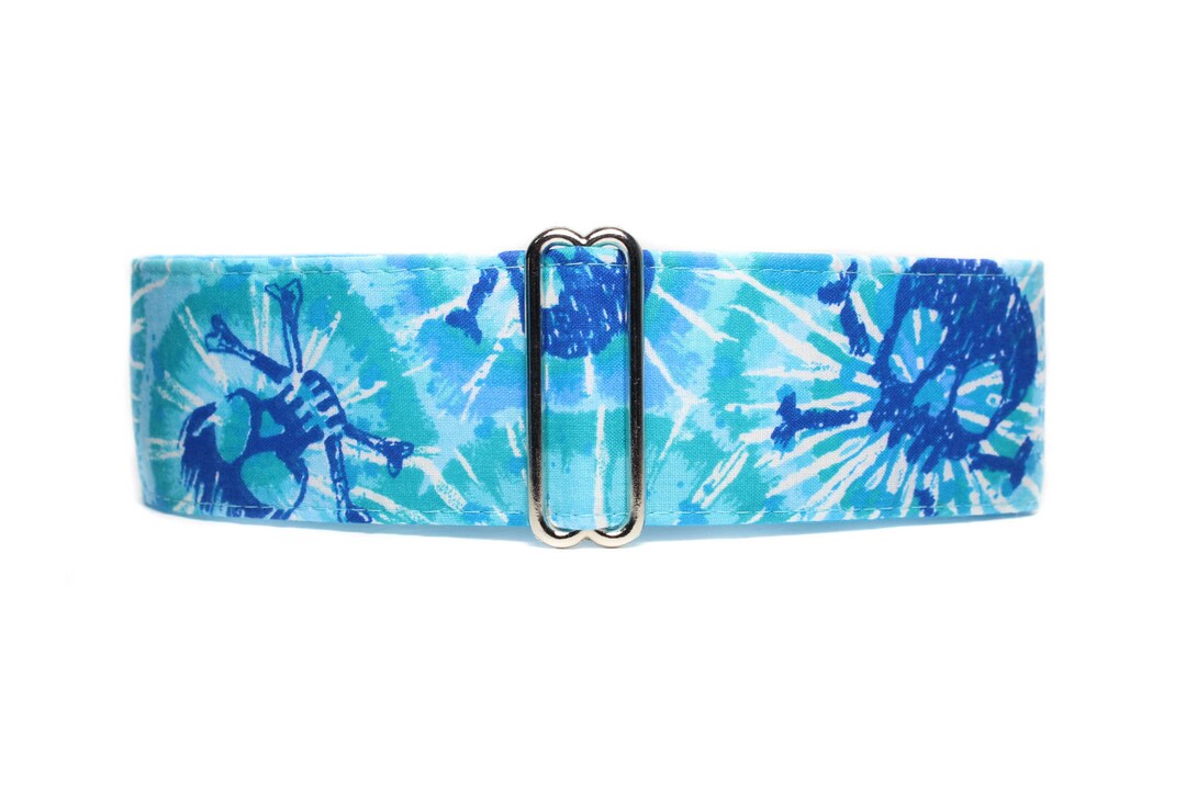 Skull Martingale Dog Collar, Tie Dye Martingale Collar Greyhound, Extra