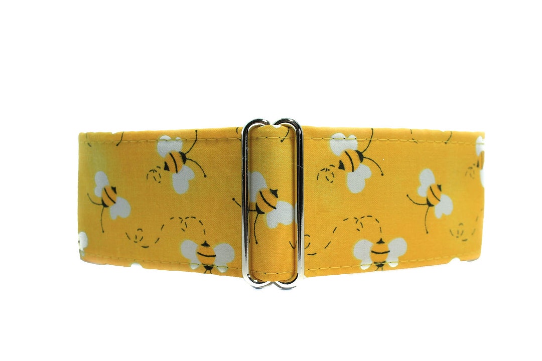 Yellow Martingale Collar, 2 Inch Martingale Collar, Bumble Bee Dog