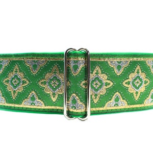 Green Martingale Collar Greyhound, Jacquard Martingale Collar, Extra Large Martingale Collars