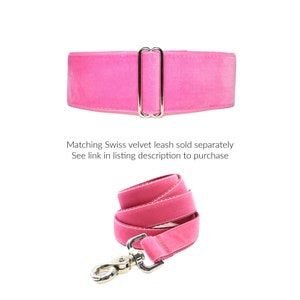 Pink Martingale Dog Collar, Velvet Martingale Collar, Velvet Dog Collar, Pink Dog Collar, Pink Velvet Martingale Dog Collar Greyhound image 3