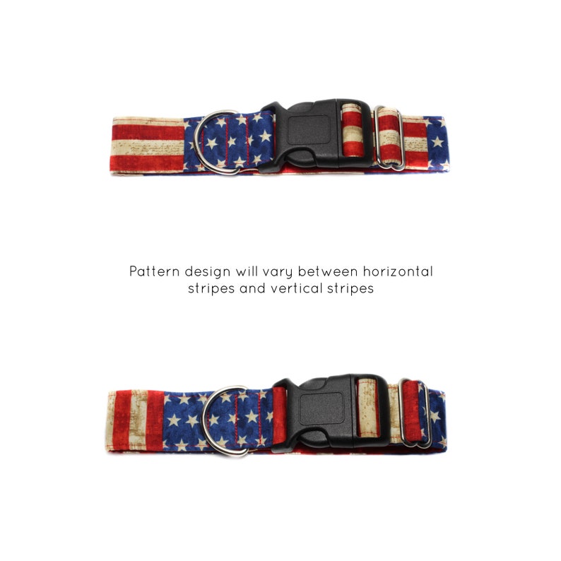 American Flag Martingale Collar, Stars and Stripes Martingale Collar, Red White Blue, 4th of July, Independence Day, Greyhound Collar image 4