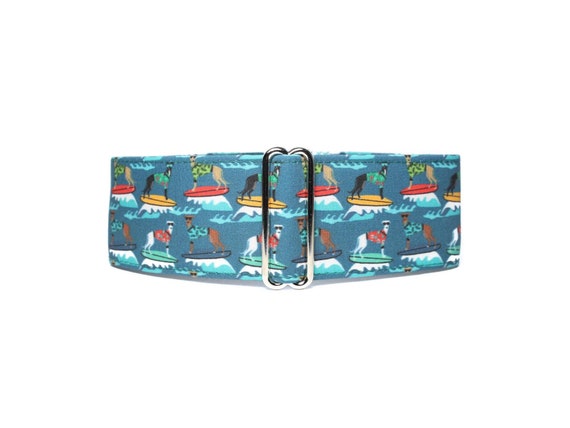 Whippet Collar, Teal Martingale Collar, Teal Dog Collar, 1.5 Inch Martingale Collar, 1.5 Inch Dog Collar