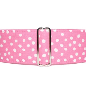 Pink Martingale Dog Collar, Polka Dot Martingale Collar, Polka Dot Dog Collar, Pink Dog Collar, Large Dog Collar, Dog Collars for girls