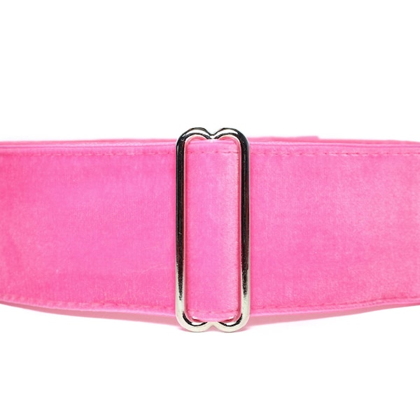 Collier pour chien Martingale rose, collier Martingale en velours, collier pour chien en velours, collier pour chien rose, collier pour chien Martingale en velours rose Greyhound