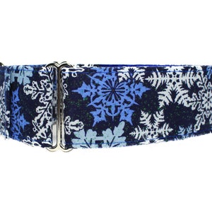 Christmas Martingale Dog Collar, Snowflake Martingale Collar, Christmas Dog Collar, Snowflake Dog Collar image 3