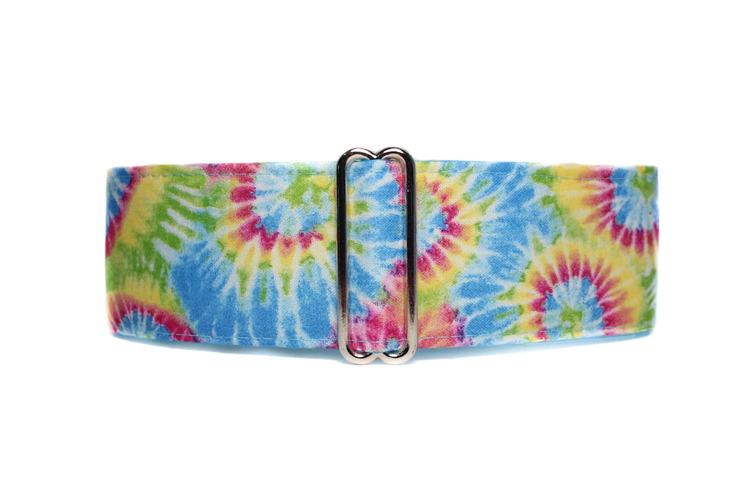 Tie Dye Martingale Collar Greyhound, Tie Dye Dog Collar, 2 Inch