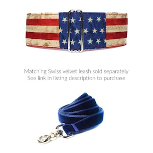 Martingale Dog Collar American Flag, Stars and Stripes Martingale Collar 1.5 Inch Martingale, 1.5 Inch Dog Collar, Greyhound Collar image 5