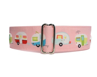 Pink Martingale Collar Greyhound, Camper Dog Collar, Camper Martingale Collar, Extra Large Martingale Dog Collars