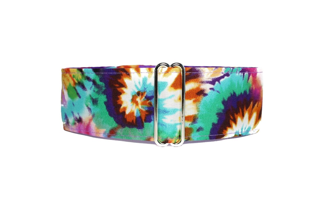 Tie Dye Martingale Collar , 2 Inch Dog Collar, Tie Dye Dog Collar