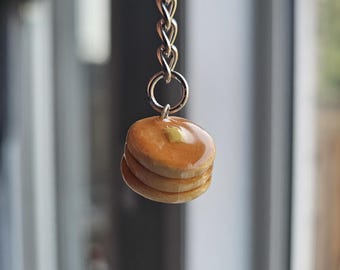Ton-Pfannkuchen-Schlüsselanhänger