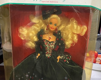 1991 Happy Holidays Barbie #1871 No Box 90s Holiday Barbie