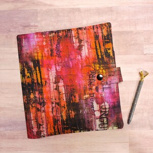 Grunge Planner Cover: Burgundy, Red, Purple - Fits Happy Planner, TUL, Levenger