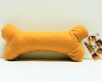 Felt Bone Dog Toy With or Without Squeaker, Small or Large Dog Fabric Chew Toy