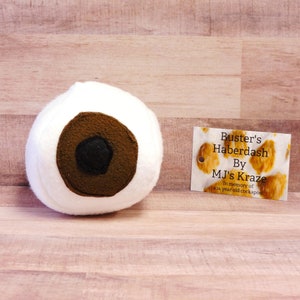 Fleece Eyeball Dog Toy: Squeaky Plush Ball for Small/Medium Dogs