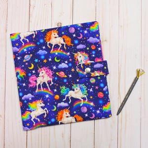 Cosmic Unicorn Planner Cover: Floral Monogram, Fits Happy Planner