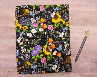 Floral Composition Notebook Cover: Inspirational College Ruled Journal