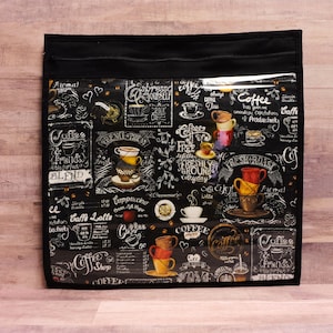 Bolsa para Projeto Café: Bordado, Scrapbooking, Ponto Cruz (14x14)