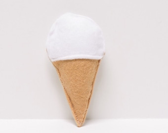 Felt Ice Cream Cone Cat Toy: Organic Catnip Kitten Birthday Gift
