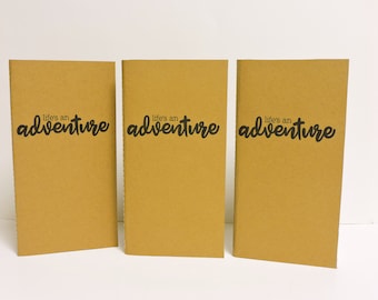 Kraft Traveler's Notebook Inserts: Adventure Quote, Set of 3