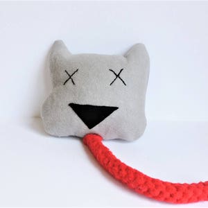 Felt Cat Dog Tug Toy: Fleece Rope, Squeaker Option