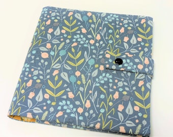 Blue Floral Planner Cover: Fits Happy Planner, TUL, Levenger