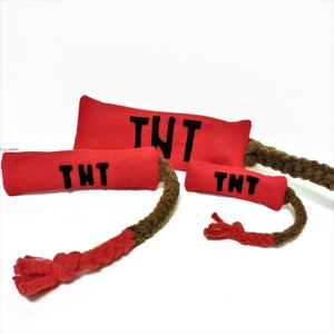 Dog Toy TNT With Or Without Squeaker, Rope Dog Toy , Handmade Dog Toy, Chew Toy, Dog Chew Toy, New Puppy Gift.