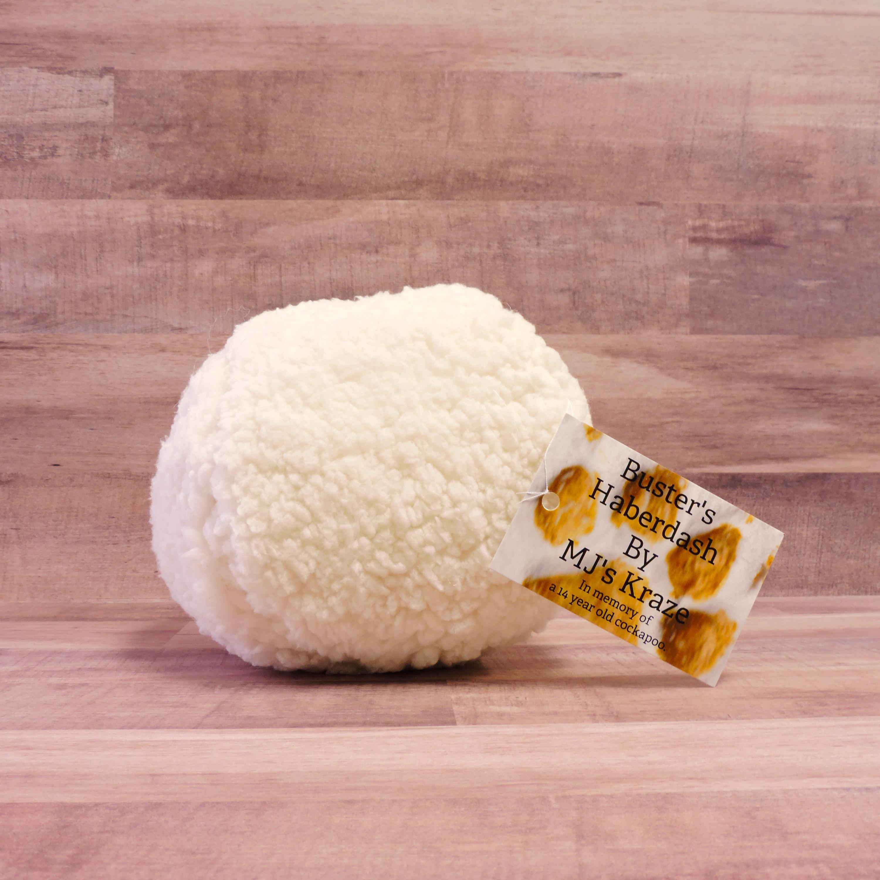 Sherpa Fleece Dog Ball Toy: With or Without Squeaker