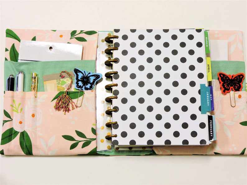 Pink Floral Happy Planner Cover Mini Planner Case Classic Etsy