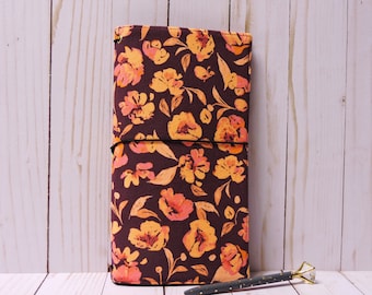 Couverture de carnet de notes floral prune : Fauxdori végétalien TN
