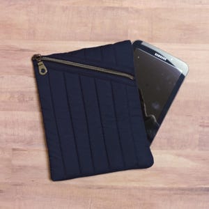 Custodia trapuntata per Kindle, custodia imbottita per iPad Business, custodia trapuntata per occhiali, custodia con cerniera per planner