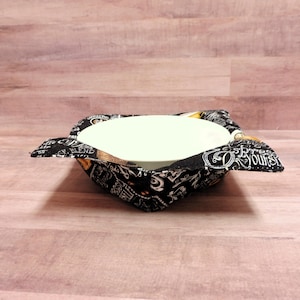 Coffee Bowl Cozy, Java Time Soup Bowl Cozy, Microwave Safe, Hot Cold Bowl Holder, Coffee Lover Gift