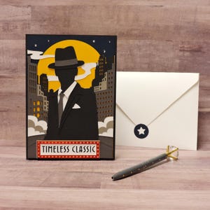Carte d'anniversaire personnalisée paysage urbain pour lui, carte de voeux Shallotte pour homme, porte-carte cadeau pop-up à personnaliser