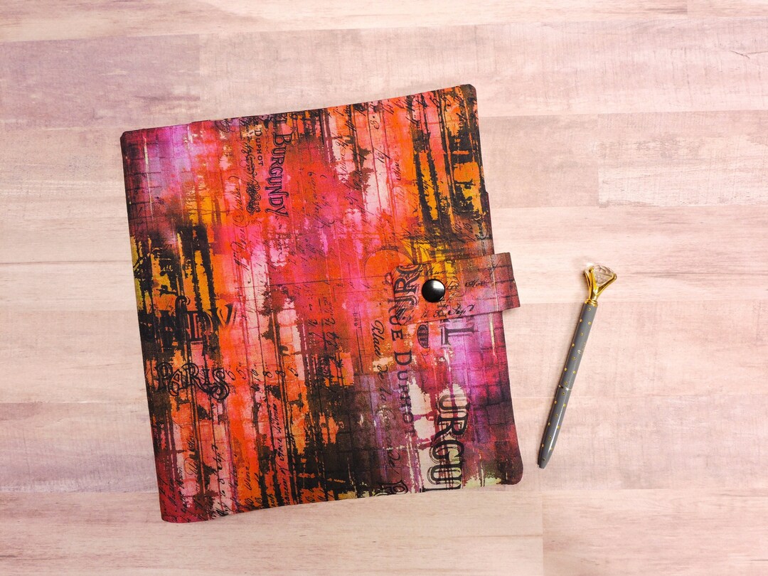 Burgundy Grunge Planner Cover for Happy Planner Monogram, Blue Levenger ...