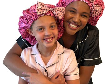Adjustable Satin Bonnet, Double Lined Bonnet, Satin Bonnet, Mommy and Me Bonnet, Silky Satin Sleeping Bonnet, Satin Bonnet Pattern