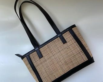 Summer Natural Rattan Skin Island Shoulder Bag