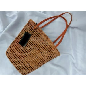 Summer Beach Cane Rattan Shoulder Bag