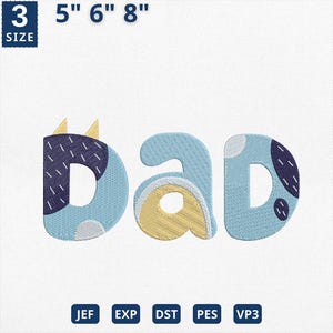 Embroidery Dog Dad Cartoon, Oh Biscuits Dad Embroidery, Family Vacation Trips, Father's Day Design, Mother's Day Design, Instant Download