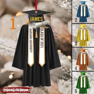 Personalized Graduation Ornament, Personalized Class of 2025 Ornament, High School Graduation Gift, College Graduated, New Graduate Gift